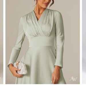 AW Bridal Elegant Sage Green Women's Dress